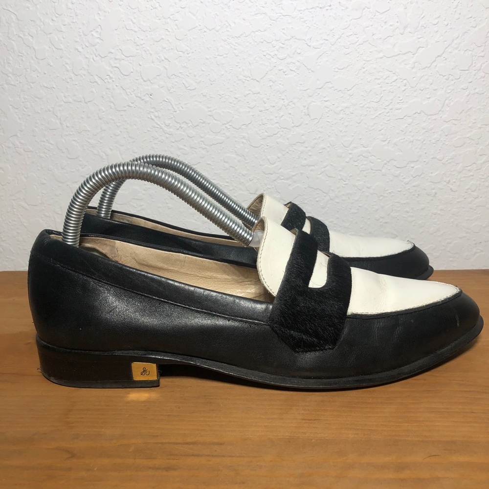 Sam Edelman Bethanie Womens Size 8.5 Black White Loafers